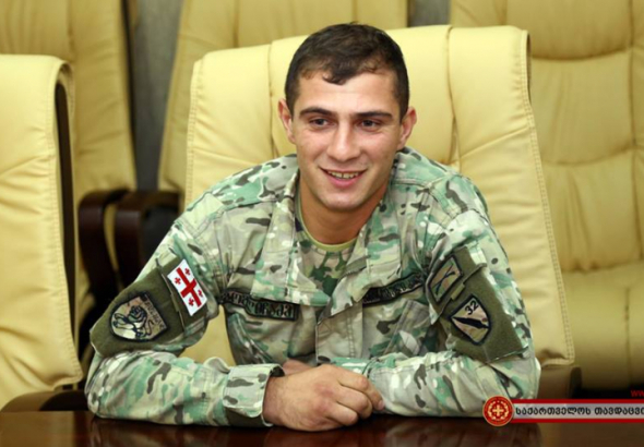 მდინარე რიონში ადამიანის გადარჩენისთვის რიგითი გოგა გოგლიჩაძე დააჯილდოვეს