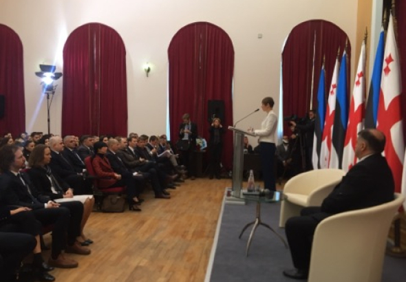 ესტონეთის პრეზიდენტი  ქუთაისში სამუშაო ვიზიტით იმყოფება