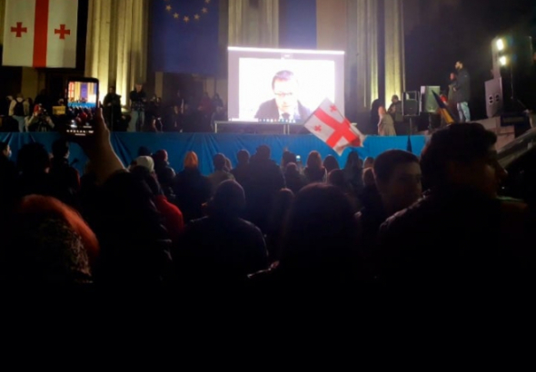 "თქვენ ხართ შეუდარებლები" - უკრაინის საელჩოს წარმომადგენლის მიმართვა ქუთაისში აქციის მონაწილეებს 