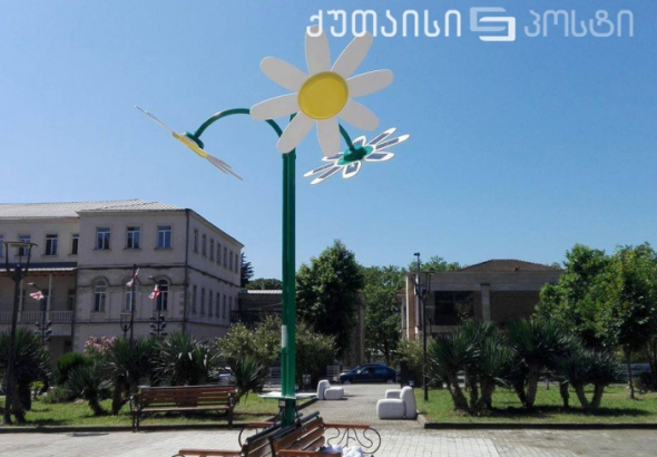 ქუთაისში მზის ხე დამონტაჟდა 