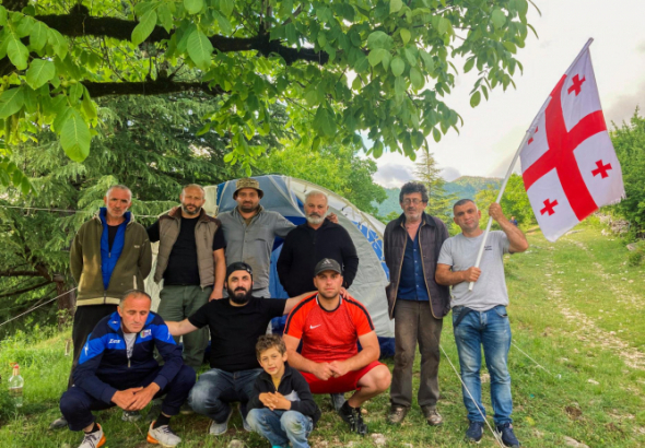რიონის ხეობის მცველებმა კიდევ ერთი სამორიგეო კარავი გაშალეს