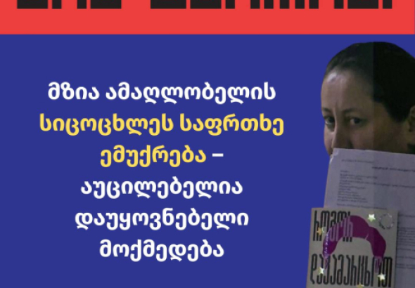 "მზია ამაღლობელის სიცოცხლეს საფრთხე ემუქრება, აუცილებელია დაუყოვნებელი მოქმედება"- საია