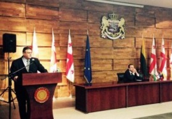ქუთაისის კადეტთა სამხედრო ლიცეუმმა ლიტვის საგარეო საქმეთა მინისტრს უმასპინძლა