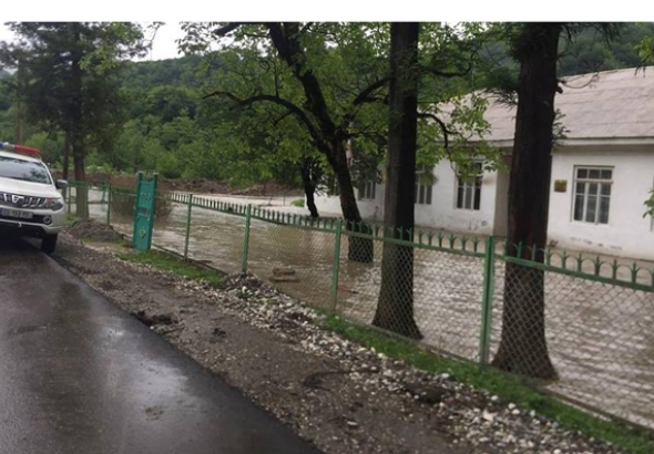 ძლიერი წვიმის შედეგად წყალტუბოს სოფელი დაიტბორა