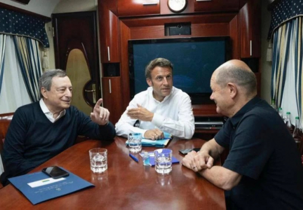 ევროკავშირის სამი დიდი ქვეყნის ლიდერი უკრაინაში ჩავიდა