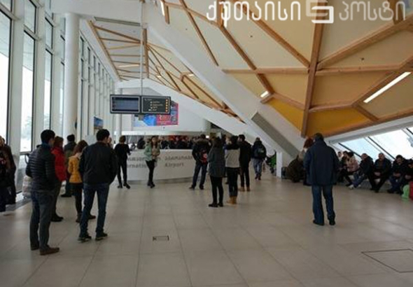ქუთაისის აეროპორტში რეისების ნაწილი შესრულდა, რამდენიმე კი გადაიდო
