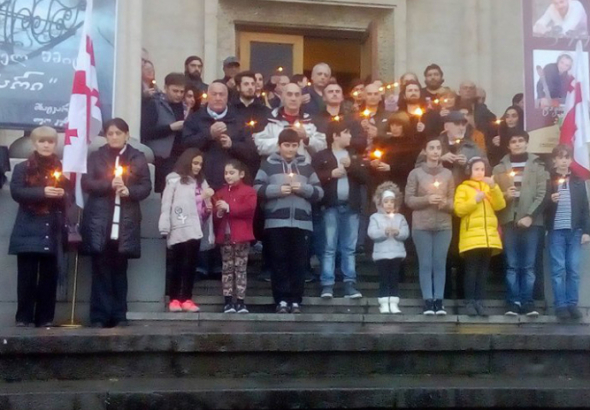 ქუთაისში რუსული ოკუპაციის წინააღმდეგ მდუმარე აქცია გაიმართა
