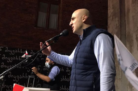 „ვერ დაგვღლიან“ - ნიკა მელიას გამოსვლა ქუთაისის აქციაზე