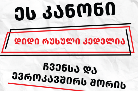 „პარლამენტის თითოეული წევრი, რომელიც მხარს დაუჭერს რუსულ კანონს, პირადად იქნება პასუხისმგებელი“