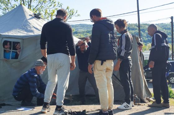 რიონის ხეობის მცველებმა  კომპანია "ენკასთან"  საპროტესტო კარავი გაშალეს 