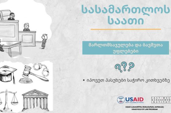  რა უნდა ვიცოდეთ ბავშვთა მართლმსაჯულების შესახებ?- სასამართლოს საათი (ვიდეო)