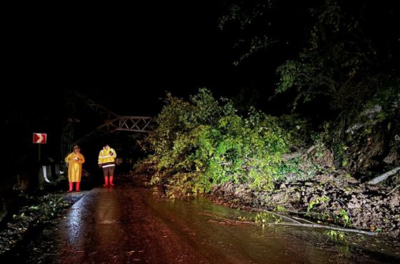 ბაღდათი-საირმის ცენტრალურ მაგისტრალზე მიწის მასა ჩამოიშალა