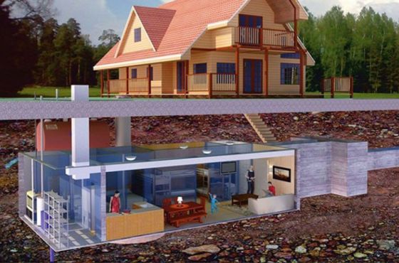 უკრაინაში სახლები ბუნკერით აშენდება