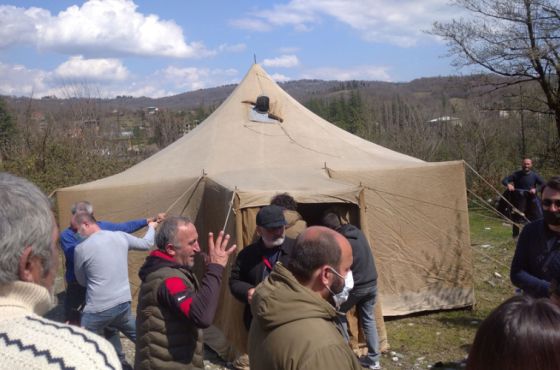 ხეობის მცველებმა  გუმათში კარავი გაშალეს 