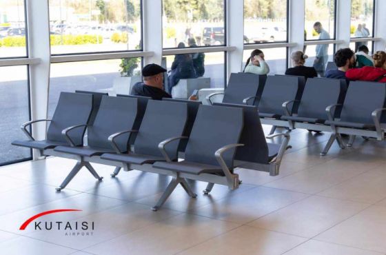 თანამედროვე ტიპის სავარძლები და ტენსატორული ბარიერები - ქუთაისის აეროპორტში სიახლეებია