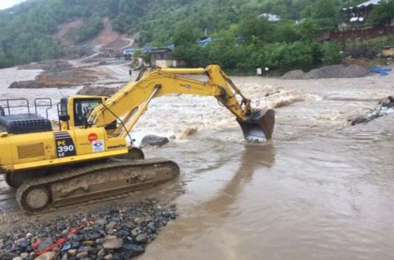 ხარაგაულში მდინარე ძირულა ადიდდა