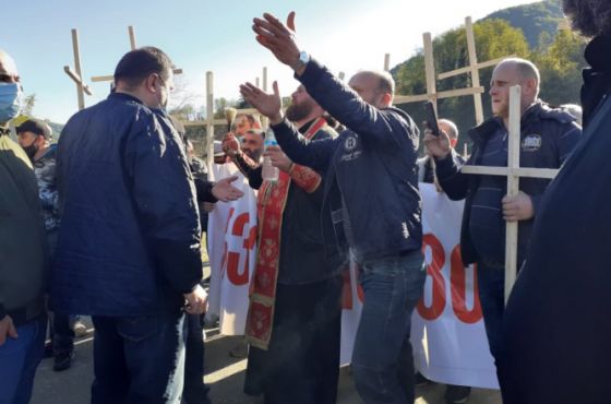 ნამახვანჰესის სამშენებლო ტერიტორიაზე აქციის მონაწილეებმა გზა გადაკეტეს