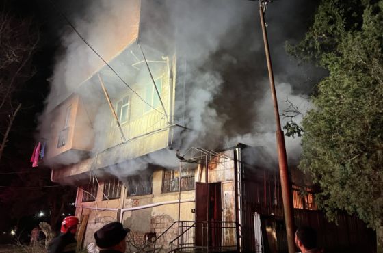 ქუთაისში, ბუხაიძის ქუჩაზე მდებარე   კორპუსში ხანძარი გაჩნდა