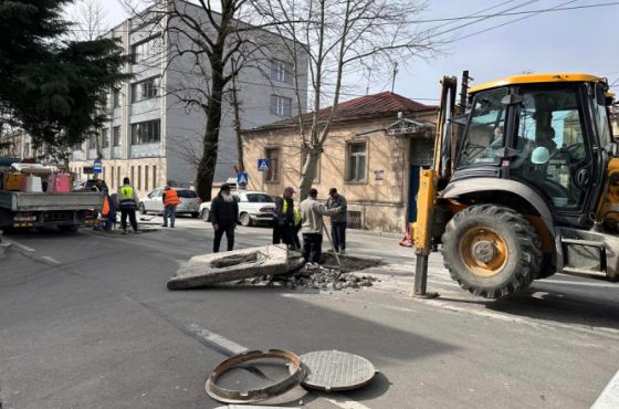 ქუთაისში, წერეთლის ქუჩა ისე გადაკეტეს, მოქალაქეები არ გაუფრთხილებიათ - როდის დასრულდება სამუშაოები 