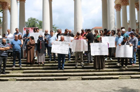 "ნამოხვანჰესი სპობს სიცოცხლეს" - მოსახლეობის საპროტესტო აქცია 