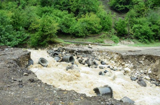 უხვმა ნალექმა პრობლემები საჩხერის მუნიციპალიტეტშიც შექმნა