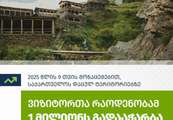 2025 წლის 9 თვის მონაცემებით, საქართველოს დაცულ ტერიტორიებს 1 055
095 ვიზიტორი ეწვია, რაც, გასული წლის ანალოგიური პერიოდის
მაჩვენებელთან შედარებით, დაახლოებით 10%-ით არის გაზრდილი.