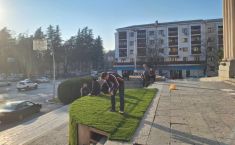უწყვეტი პროტესტის ფონზე, ნაძვის ხეს  ქუთაისშიც ამონტაჟებენ