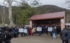 "არ გააჩეროთ ნამოხვანჰესის მშენებლობა" -  აქცია  რიონის ხეობაში 